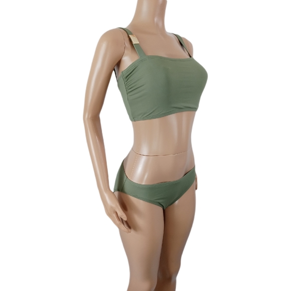 Michael Kors 2pc SwimsuitGold Colored Accents , - Picture 4 of 6
